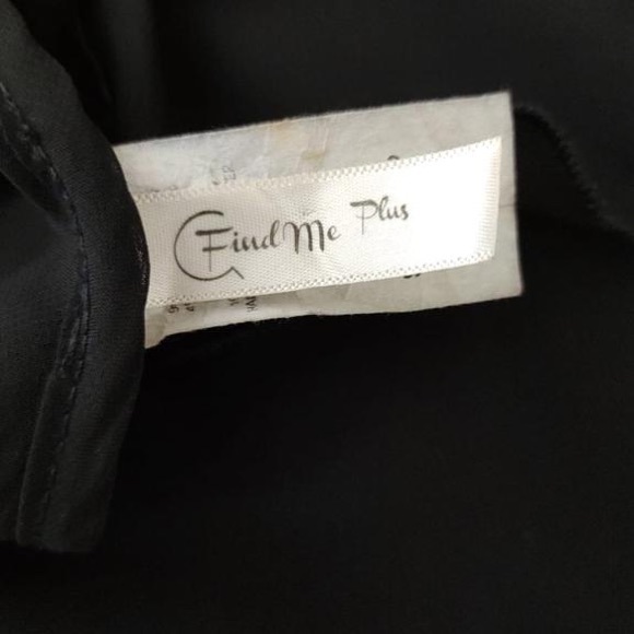 Find me plus 2X dressy jumpsuit Woman’s sheer overlay on top sewn in. - Picture 11 of 15